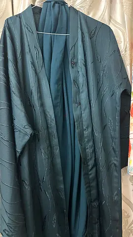 Dark Green Embroidered Abaya  - Good Condition size 56