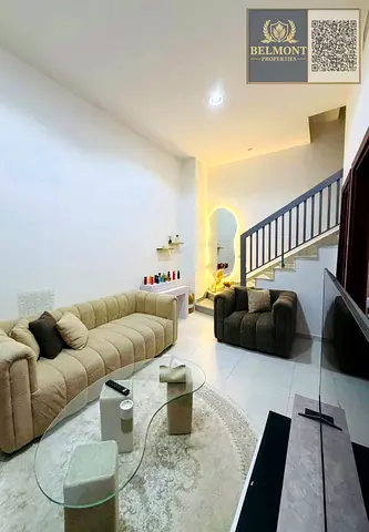 منزل صغير لعائلة واحدة للإيجار،02  منزل جميل ومريح مع كامل الأثاث للإيجار، منزل في الزاهية، أبراج عليا، عجمان