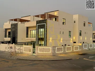 🏡 Luxury villa for sale in Al Helio 2 – Ajman | 7 master bedrooms | 2 floors + roof | Built-up area 3,800 sq ft | Includes registration and ownership
