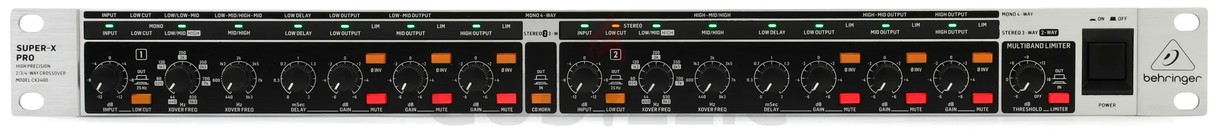 Behringer Super-X Pro CX3400 V2 Multi-channel Crossover with Limiterser Output