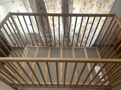 Solid Wood Baby Crib / Cot - Good Condition