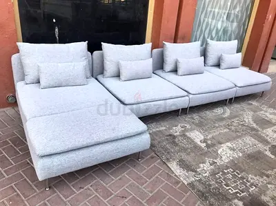 Ikea Sodhremn L Shape Sofa Gray Excellent Condition