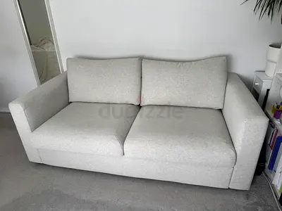Comfortable 2 Seater Grey Fabric Sofa
