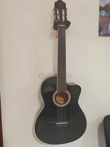 Black Classical Acoustic Guitar - Cutaway