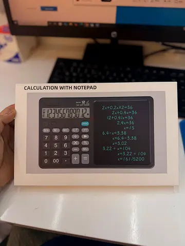Calculator with notepad