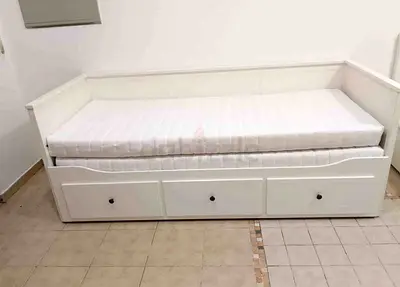 IKEA Hamnes daybed with 3 big storage drawers and 2 IKEA mattresses.