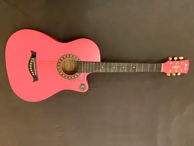 Pink acoustic - guitar - good condition