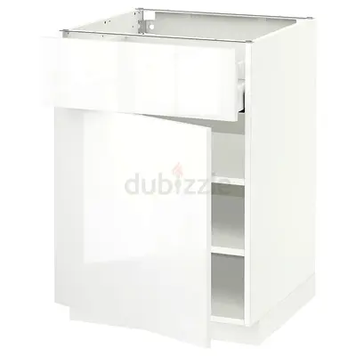 IKEA METOD / MAXIMERA Base cabinet with drawer/door, white/Ringhult white, 60x60 cm