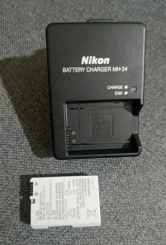 Nikon EN-EL14a Battery (Used) and MH-24 Battery Charger - Original and working perfectly