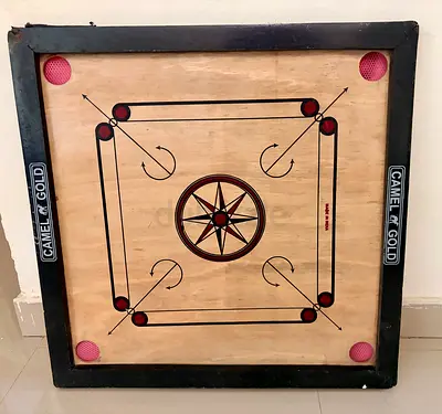 Used Camel Gold Carrom Board - Standard Size