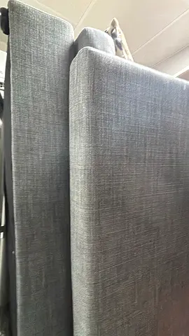 Large L-shaped Grey Fabric Sofa - Good Condition
