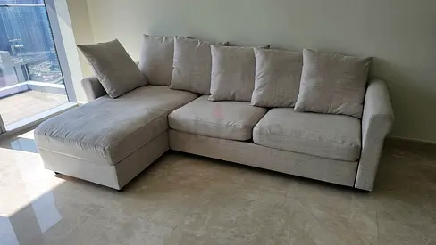 Gronlid L shape sofa bed with mattress