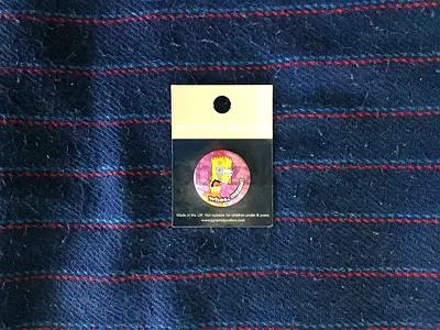 Vintage The Simpsons “Bart: whoa, mama!” Button Badge