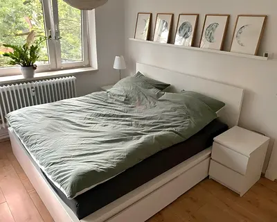 Ikea malm king storage bed with ikea mattress