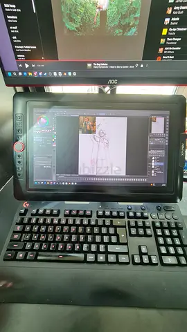 XP-PEN Artist 15.6 Pro, Tilt support Graphics tablet, Full-Laminated red dial (120% sRGB) Drawing mo