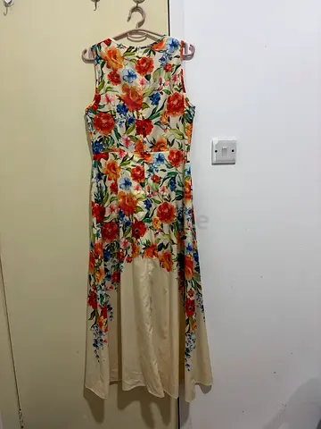 Womens Sleeveless Floral Print Maxi Dress
