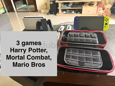 Nintendo Switch OLED Bundle with 3 Games and Accessories