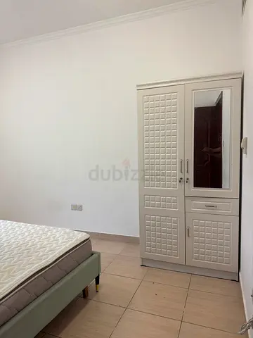 White 2-Door Wardrobe with Mirror and Drawers - Good Condition