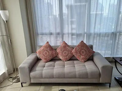 Light Beige 2 seater Couch and Chair for Sale