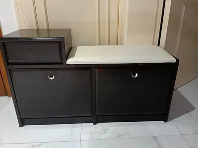 Shoe rack with seat for sale