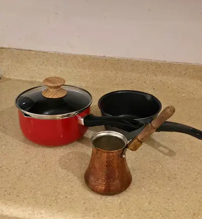 boiling milk,coffee turke