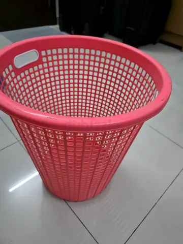 Pink Plastic Laundry Basket