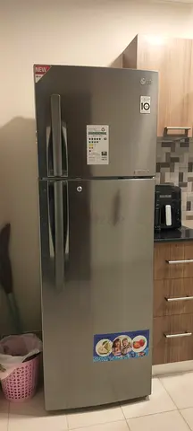 LG Top Freezer Refrigerator - Stainless Steel, 2-Door, Excellent Condition