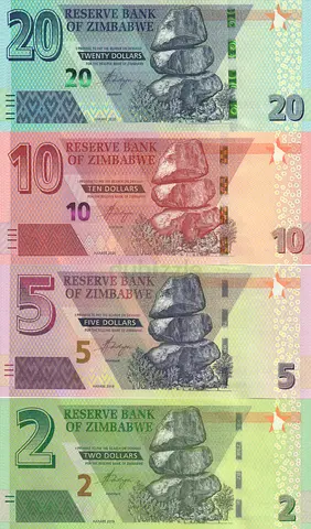 ZIMBABWE BANKNOTE SET 2020