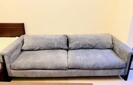 3-Seater Grey Fabric Sofa in Good Condition