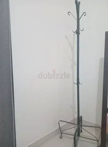 Free-standing metal coat rack / hat stand and mirror - good condition