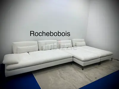 Perfect condition rochebobois white color lshape sofa