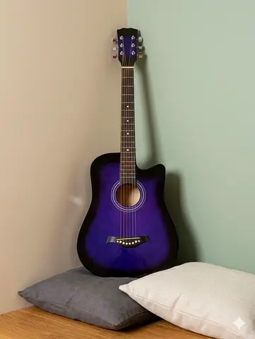 Purple Cutaway Acoustic Guitar - Good Condition