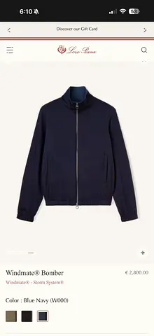 Loro Piana Windmate Bomber Jacket