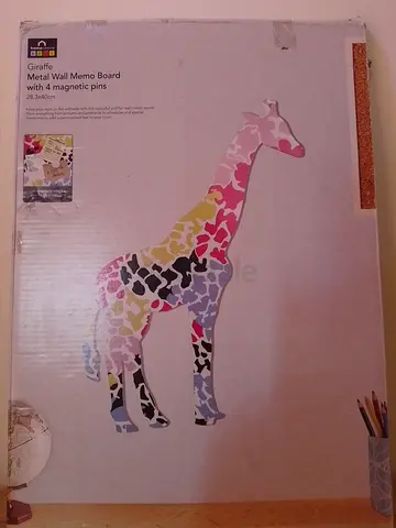 Magnetic Wall Memo Board with Giraffe Design - New in Box
