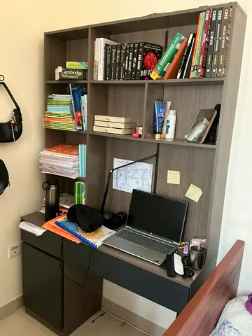 Wooden Study Desk (with additional chair included) - Good Condition