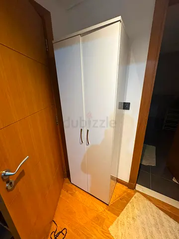 Slim white wardrobe/armoire - good condition