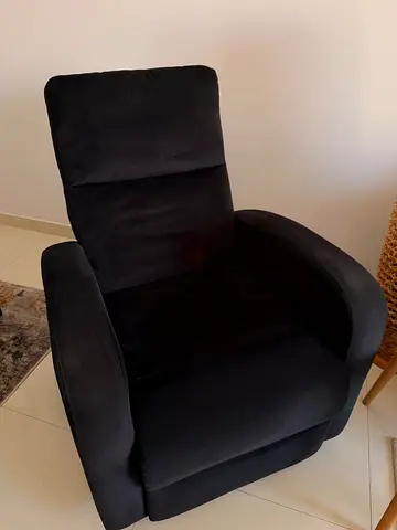 Black Recliner Armchair in Good Condition