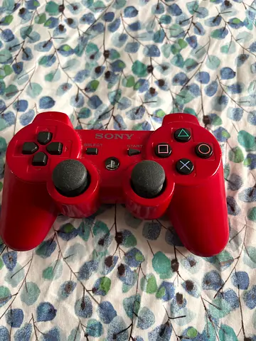 Red and black Sony DualShock PS2/PS3 Compatible Controller - Good Working Condition (2 nos)