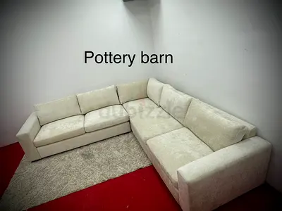 Brand new condition pottery barn beige color corner sofa