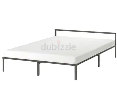 IKEA Grimsbu Metal Bed Frame with Headboard – Queen Size with free ikea mattress