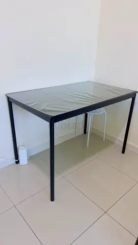 Simple Black Metal Frame Desk - Good Condition