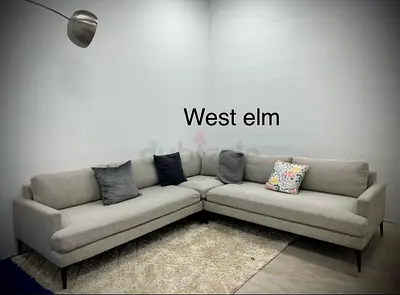 Excellent condition west elm corner sofa