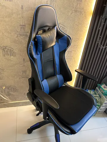 Gaming Chair Comfortable Black Blue