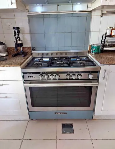 Italian Glemgas Oven Fan 5 Burner Full Gas Cooker Range Size 90cm