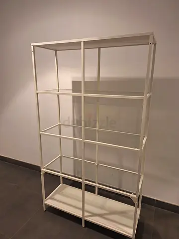 Metal Rack with Glass Shelf