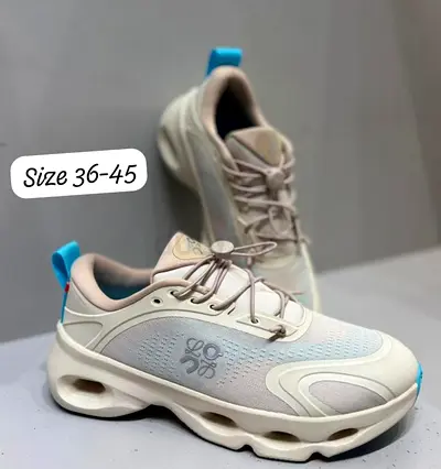 Lightweight Beige Unisex Sport Sneakers, Sizes 36-45