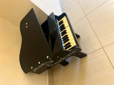 Small Black Toy Grand Piano - Kids Musical Keyboard
