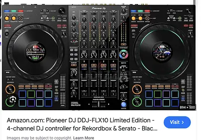 Pioneer DDJ-FLX10 4-Channel DJ Controller (Black) - Limited Edition WITH TRAVEL CASE!