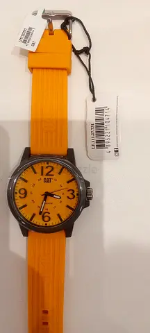 Caterpillar Yellow Silicone Strap Mens Watch