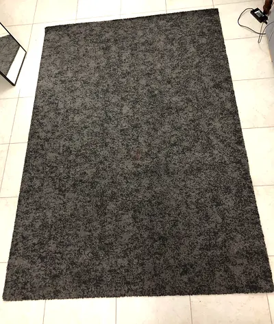 Dark Grey Shaggy Rug - 170x240 cm (Good Condition)